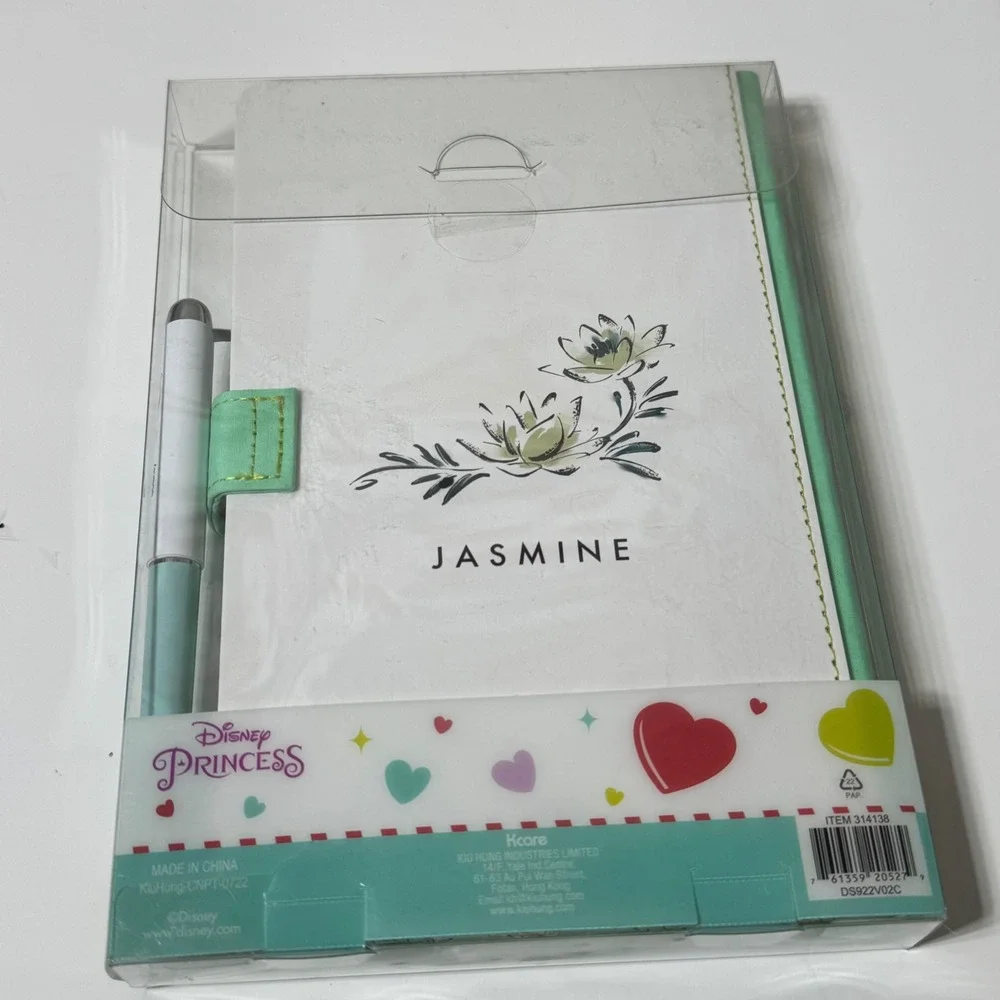 Disney Princess Jasmine Journal with Pen Set Mint Green 128 Sheets 5x8